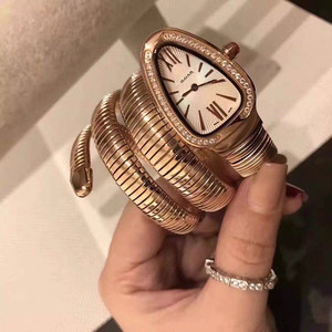 [转卖]蛇形手表李冰冰同款钢带首饰玫瑰金轻奢英国小众手镯