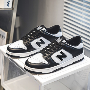 新百伦联名dunk黑白熊猫板鞋男女情侣款低帮滑板鞋n字正品nb潮鞋