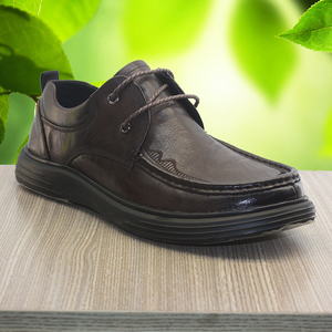 佰纳2022冬季新款 褶皱真皮系带休闲男鞋高级感商务装皮鞋2206177
