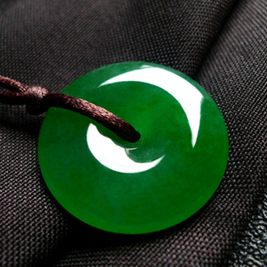 天然玻璃种a货翡翠玉怀古吊坠帝王绿辣绿祖母绿色阳绿平安扣挂件