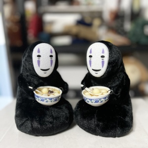 宫崎骏动漫电影千寻周边吃东西无脸男玩偶摆件无面鬼万圣节公仔