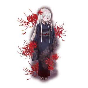 她画 地狱少女 暗黑系 哥特彼岸花 手臂日式纹身贴女防水持久性感