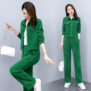 2022年春装新款时尚休闲女装高级时装两件套洋气减龄时髦套装春秋