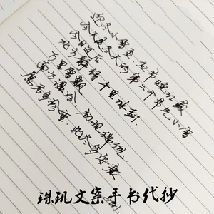 珠玑文案】第二章代写手书抄书手写代笔写作硬笔书写定制