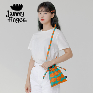 韩国设计师品牌jammyfinger旅行随身小斜挎可爱南瓜ins亲子包学生