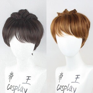 帝王cosplay假发cos假面骑士build万丈龙我短发男款龙骨辫定制做