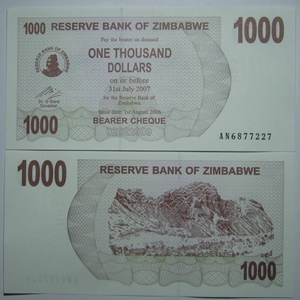 00tb_8654171淘宝全新 unc津巴布韦 2003年 1000元纸币 外国钱币0人