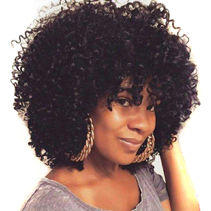 黑人短款假发头套蓬松卷爆炸头短卷发全头套非洲整顶假发烫发造型