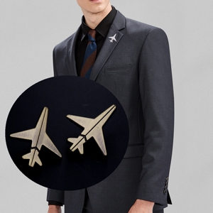 新款男士西装胸针酷酷飞机小领针西服衣领装饰扣针时尚男胸花配饰