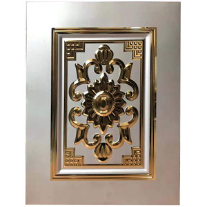 304不锈钢莲花瓶别墅庭院大门装饰玫瑰钛金下贴封板冲压花成型