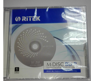 RITEK25G 4X M-DISC千年光盘单片盒庄