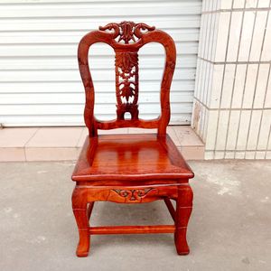 红木家具小靠背椅缅甸花梨木75公分高竹节椅原木中式小椅子换鞋椅