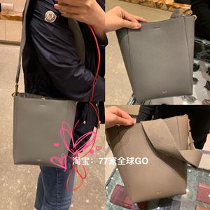 正品代购celine赛琳sangle小号柔软粒面牛皮单肩包水桶包女士包袋