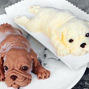 沙皮狗硅胶模具烘焙DIY创意萌宠巧克力冰淇淋雪糕慕斯蛋糕磨具