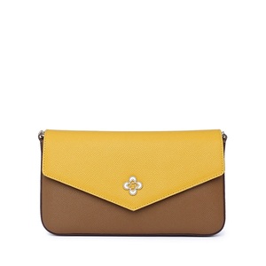 金利来goldlion leather 女式撞色四叶草小方包单肩包链条包 特惠