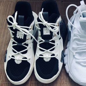 适配anta安踏霸道3.0玄石黑白斑马纹泼墨腰果花鞋带 白色圆形鞋绳