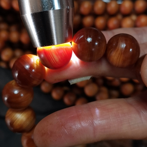 崖柏闪电纹手串