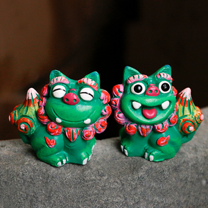 狮三百故宫文创好运小石狮子创意书桌面摆件装饰品送同学生日礼物