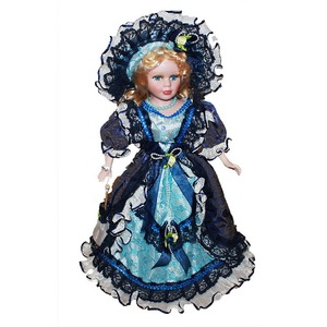 lolita维多利亚公主陶瓷洋娃娃复古法式玩偶异域克莱因深蓝色