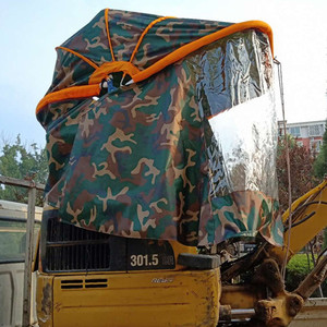 小钩机专用遮阳棚挖掘机车棚微挖雨棚可折叠封闭通用拖拉机晴雨蓬