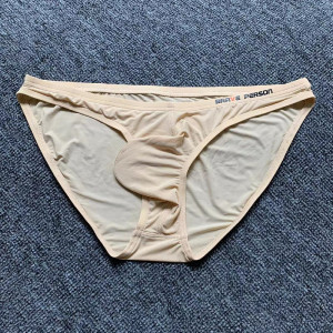 无畏船长男士内裤青年低腰性感速干锦纶冰丝激凸大囊袋纯色三角裤