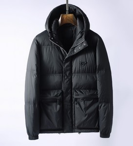prada/普拉达羽绒服男装冬季男士修身休闲鹅绒夹克新款连帽外套男