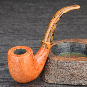 hemingway海明威手工石楠木烟斗高档彩嘴系列光面麻面直斗弯斗