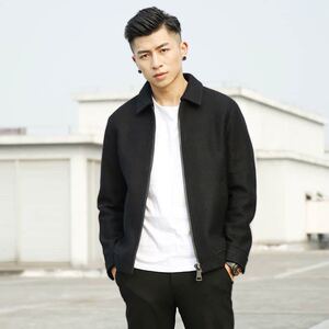 江苏特别特服装休闲夹克男装连帽翻领修身茄克外套青年韩版潮流