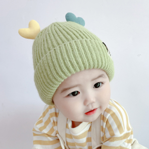 女婴儿帽子秋冬季6-12个月男宝宝可爱毛线帽厚款2婴幼儿童针织3岁