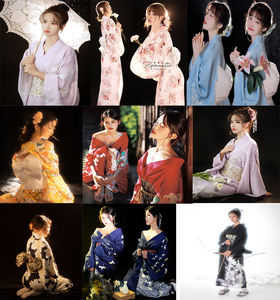 神明少女和服改良日式复古连衣裙约拍影楼写真主题服装 多组花色