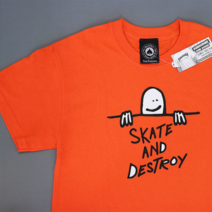thrasher gonz的滑板小人短袖橙色t恤 sad logo s/s tee滑板 现货