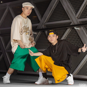街头集市美式经典工装短裤hiphop西海岸嘻哈百搭夏季街舞滑板bboy