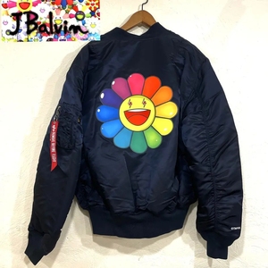 j balvin × takashi murakami 联名 村上隆太阳花 飞行夹克外套