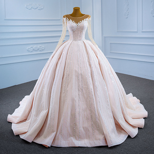 瑞思美主婚纱2021新款新娘独唱蓬蓬裙拖尾修身公主裙演出晚宴礼服