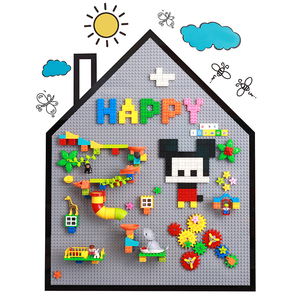 兼容乐高积木墙儿童房墙面家用幼儿园大颗粒墙上壁挂式益智玩具墙