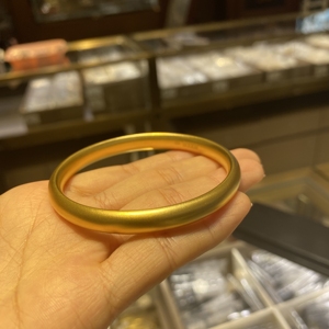 大家坛 内凸泥鳅背镯内凸款泥鳅背手镯古法黄金 足金999