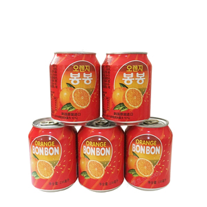 000人付款淘宝韩国进口饮料海太橙汁238ml*12罐/箱桔果粒果肉果粒果汁