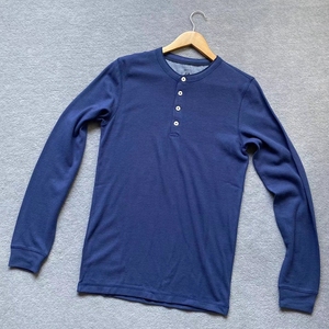 丹麦lindbergh林德伯格男士春秋装长袖棉亨利衫长袖t恤修身