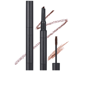 国产如新觅色双管塑型眉笔深棕色咖啡色防水染眉膏防汗自然不晕染