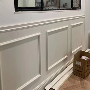 竹炭纤维快装护墙板欧式墙裙免漆木塑防潮墙美式背景墙集成墙面