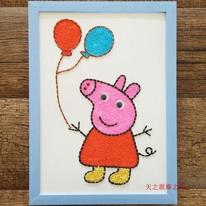 五谷杂粮豆子种子玩具粘贴画暖场亲子活动幼儿园手工材料包小猪