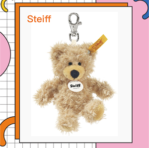 【正版steiff泰迪熊】毛绒玩具公仔钥匙扣挂件小熊挂饰钥匙链代购