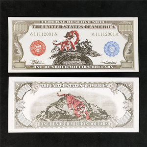 美洲全新UNC 1928美国1亿元 纸币 猛虎下山美金 外贸商业钞观赏币