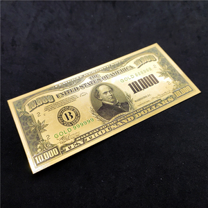 全新美国10000币钞外国钱币工艺品金箔 大面值趣味钞收藏非流通