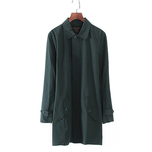 s系列 新品男装品牌库存折扣春秋墨绿色没里布风衣外套s2741c