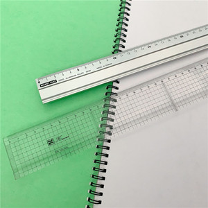科文带格有机槽尺铝合金多功能国画毛笔画直线工具各类学生尺推荐