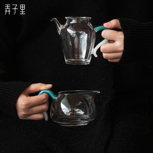 弄子里 玻璃高款/矮款玻璃公道杯 煮茶可明火电陶炉加热茶道配件