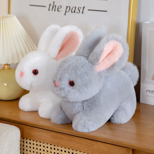 可爱仿真小白兔公仔毛绒玩具兔子玩偶兔年娃娃吉祥物超萌生日礼物