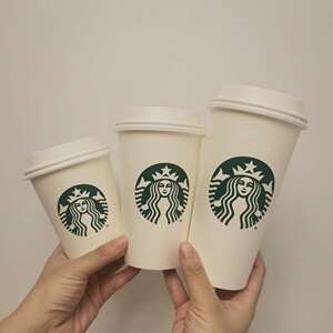 星巴克2021经典常规款门店一次性透明冷饮杯白色人鱼纸杯吸管杯