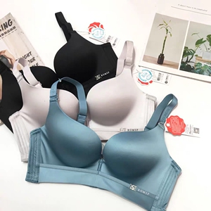 浪漫春天丝滑无痕光杯无钢圈聚拢半片围薄杯c杯领适文胸91010103